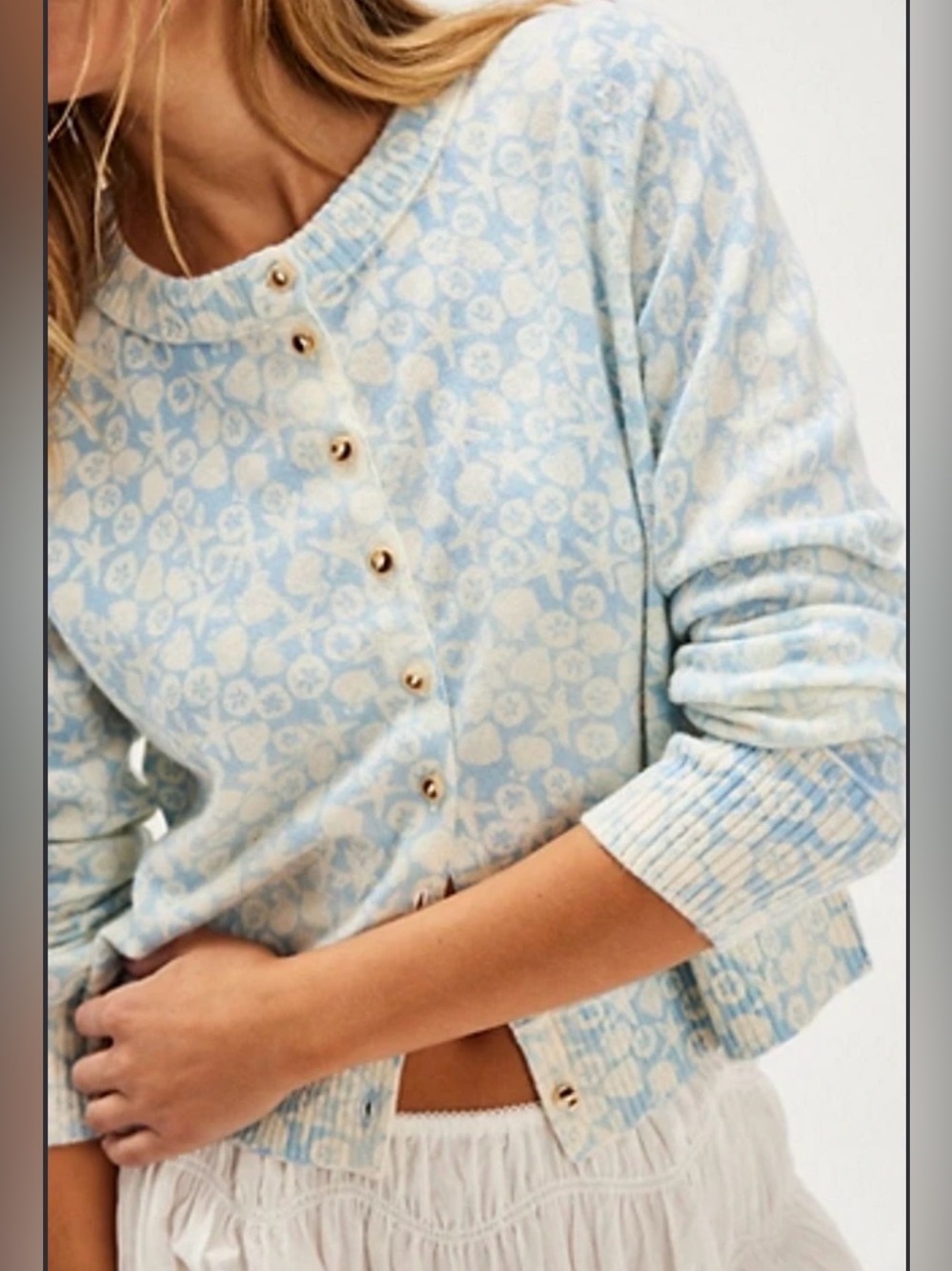 Free people nocturnal patterned cardigan